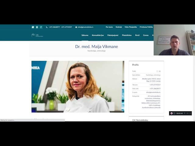 GK Neiroklīnikas mājaslapas projekts - atvērts pakalpojums • Kebbe IT