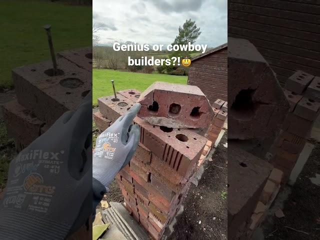 Genius or cowboy builders?! #building #bricklaying #subscribe