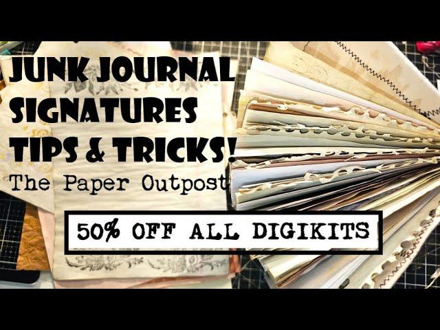 TIPS on HOW TO MAKE SIGNATURES FOR A JUNK JOURNAL! The Paper Outpost! SEWING IN THE PAGES