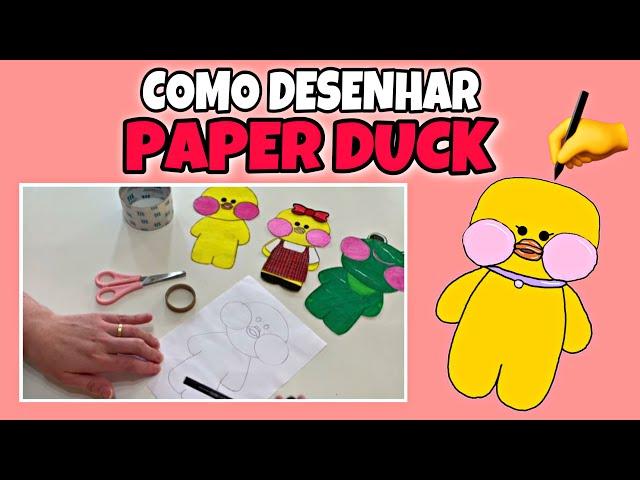 COMO DESENHAR UM PAPER DUCK | Pato de papel famoso do TikTok