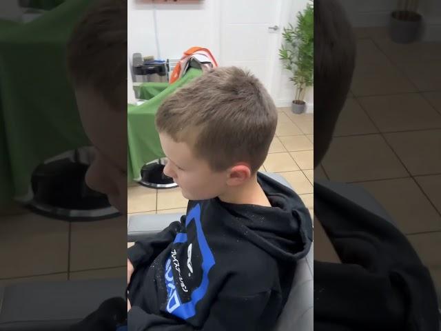 CHILDRENS HAIRCUT TRANSFORMATION   ‍️#barbershop #barber #transformation