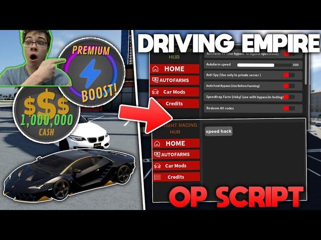 UPDATE* Roblox Driving Empire Script AUTO FARM + INF MONEY + Mobile Fluxus *PASTEBIN 2024*