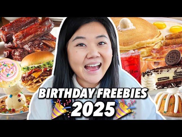 Eating ONLY the BEST FREE Birthday Food  Top 2025 Birthday Freebies You NEED to Try!