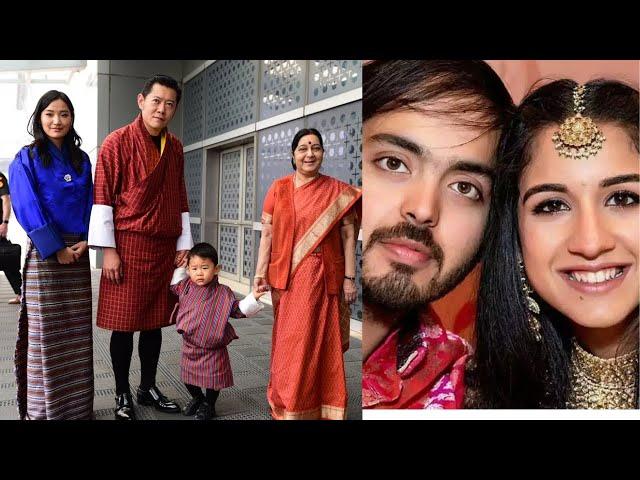 His Majesty The King & Her Majesty The Queen Of Bhutan Attended Pre-Wedding Ceremony Of Ambani Son