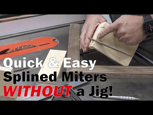 How To Cut Splined Miters Without A Jig / How To Make A Spline Joint