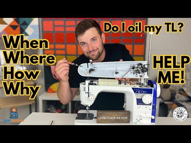 HOW TO OIL THE JUKI TL SEWING MACHINE! (Where does the oil go? How often do I oil it? In depth!)