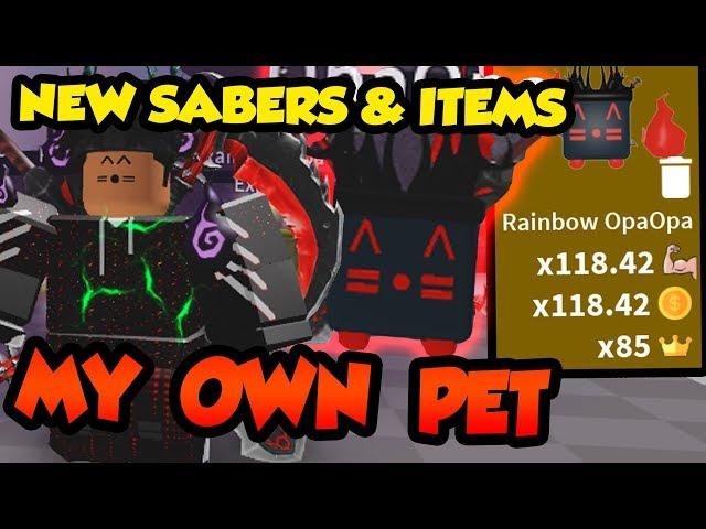 GETTING NEW BEST SABERS & ITEMS! *MY OWN PET* - Roblox