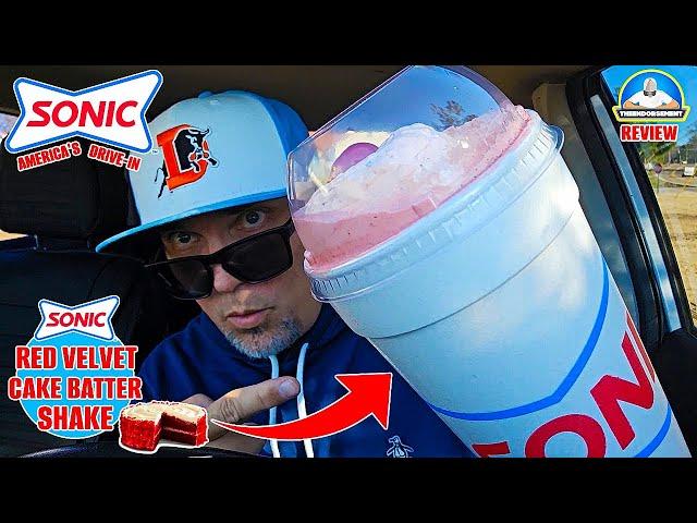 Sonic® Red Velvet Cake Batter Shake Review! 🟥 | The BEST Fast Food Shake? | theendorsement