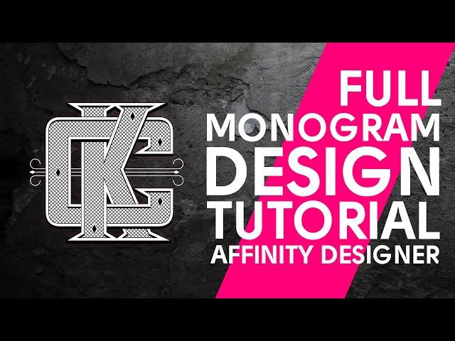 Affinity Designer Monogram logo Tutorial - Full and Free Affinity Designer Tutorial