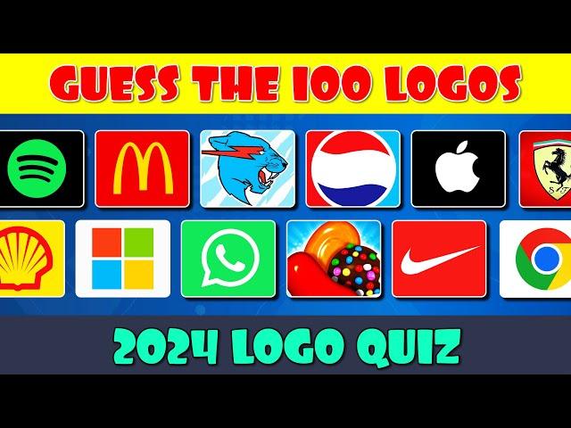 Guess the Logo Quiz | 2024 Logo Quiz | 100 Logos