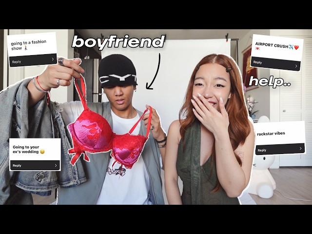 BOYFRIEND CHOOSES MY OUTFITS CHALLENGE ⎸ ft your theme suggestions!