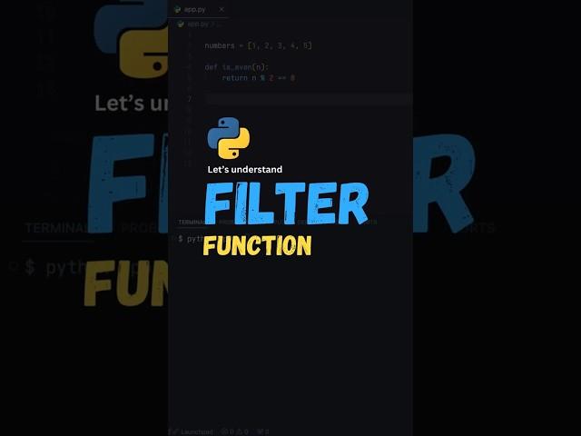 Filter Function in Python: Explanation & Quiz #python  #coding #programming