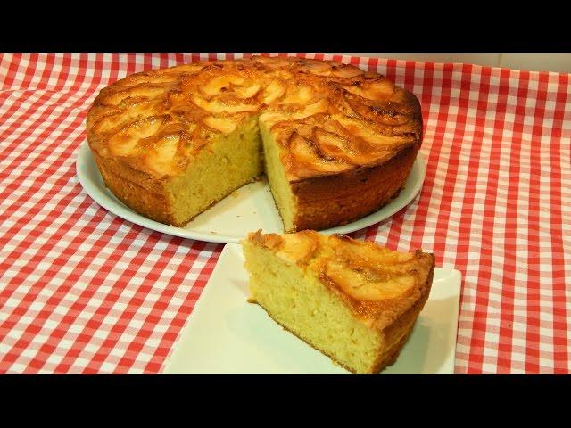 easy recipe sponge cake with apple