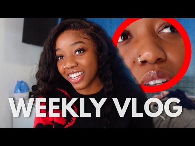 I got a nose piercing!?!?!? + GIRLS NIGHT IN + video shoot with friends  | COURTREEZY