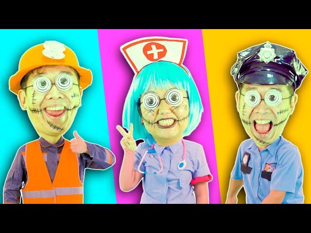 Zombie Policemen, Zombie Doctor and Zombie Firemen | Zombie Rescue Service + MORE Lights Kids Song