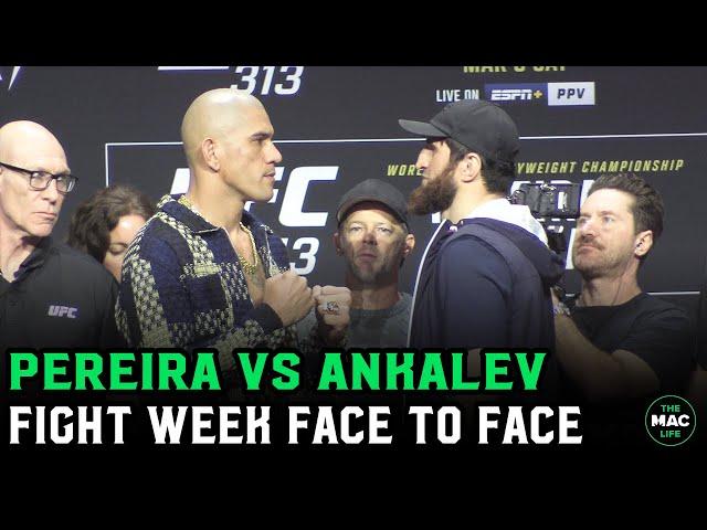 Alex Pereira vs. Magomed Ankalaev Face Off | UFC 313 Press Conference