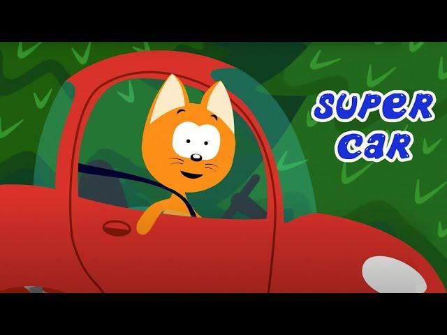 SUPER CAR   Meow Meow Kitty  Kids Songs