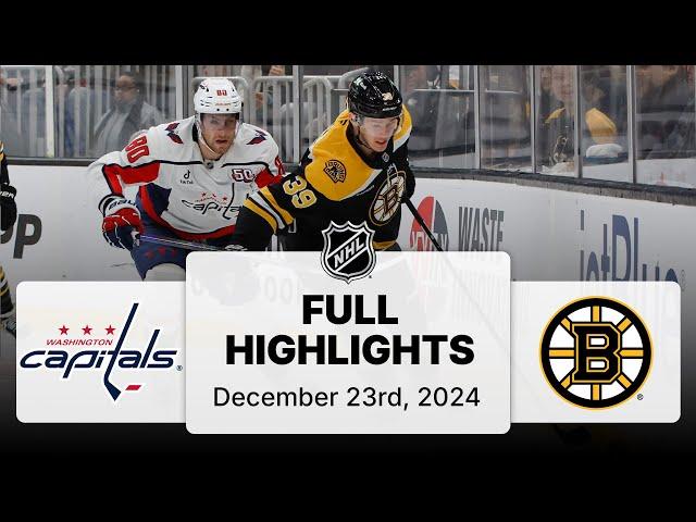 NHL Highlights | Capitals vs. Bruins | December 23, 2024