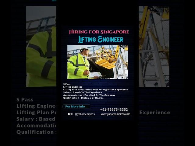 #abroadjob #overseasjob #singapore #singaporejobs #engineering #jobconsulting