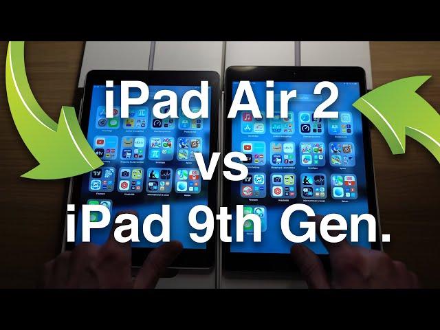 iPad Air 2 2014 vs. iPad 9th Gen. 2021 speed test and comparison