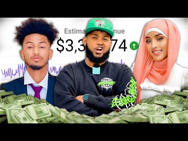 Youtubers ka LACAGTA Ugu Badan Ka Sameeya YouTube-ka 2024  | How Much Money Somali Youtubers Make.