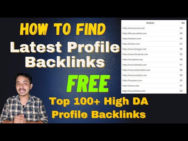 How to Find Latest Profile Backlinks Sites list 2021-22 | Do-Follow Backlinks | DA 90+ Backlinks