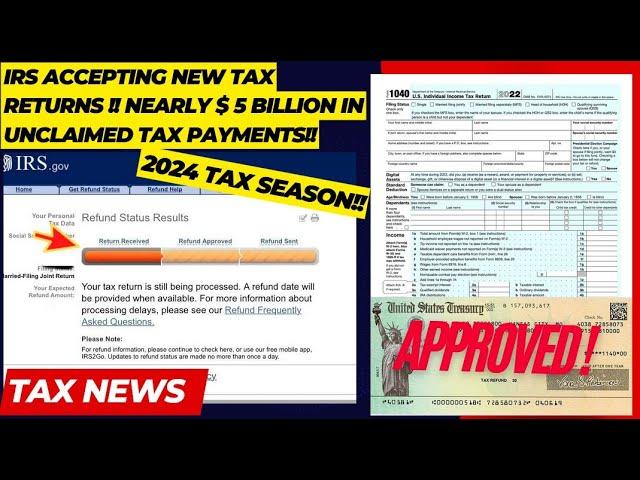 2024 IRS TAX REFUND UPDATE - Important! IRS Begins Accepting Tax Returns! Rejected Tax Returns