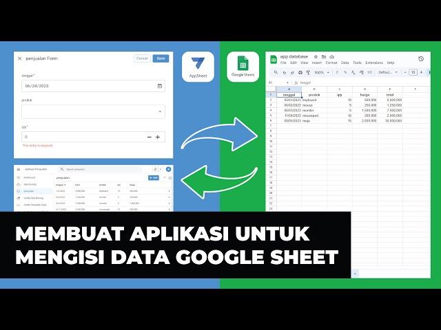 Membuat Aplikasi Untuk Mengisi Data Google Sheet (TANPA KODING)