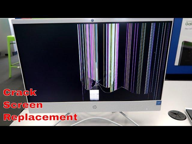 Hp 22" 22-c0073w 22-c0063wHDD RAM Replacement LCD Screen Assembly With Cables & Frame disassembly