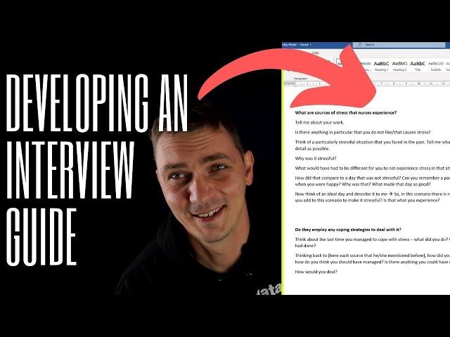 How to develop an interview guide in qualitative research  (step by step guide with examples)