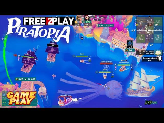 Piratopia  Gameplay  PC Steam [ Free to Play ] Pirate MMO PvE or PvP game 2021  1080p60FPS