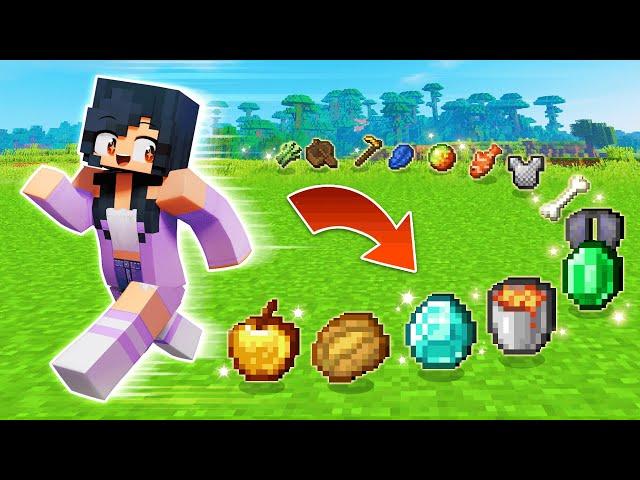 Minecraft But Moving Gives You ANY ITEM! (super OP)