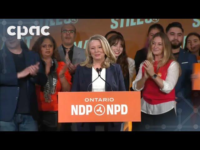 Ontario NDP Leader Marit Stiles addresses supporters in Toronto – February 27, 2025