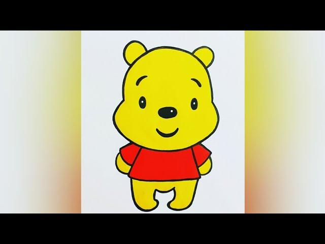 How to Draw Winnie the Pooh / Winnie The Pooh Drawing Easy / Step by Step