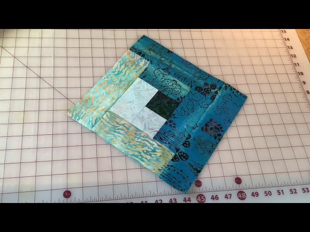 Log Cabin Quilt Block Strip-Pieced Tutorial