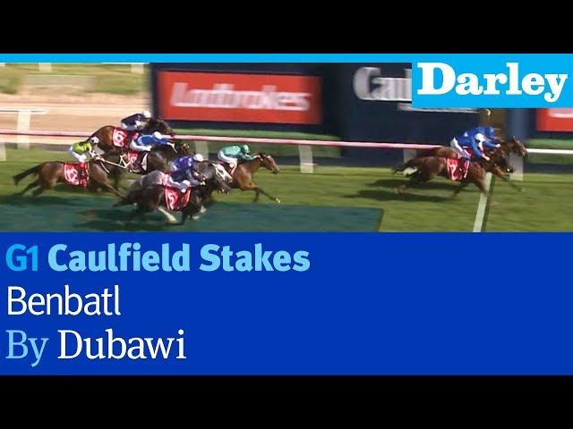 Benbatl by Dubawi wins the G1 Caulfield Stakes at Caulfield