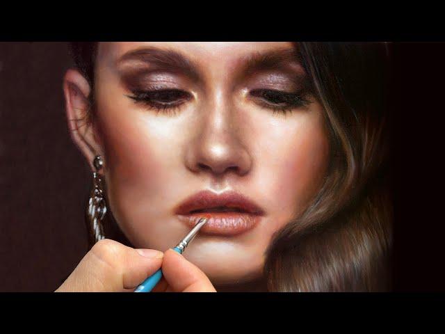 REALISTIC OIL PAINTING PORTRAIT ART IN 4 STEPS :: HOLLYWOOD by Isabelle Richard