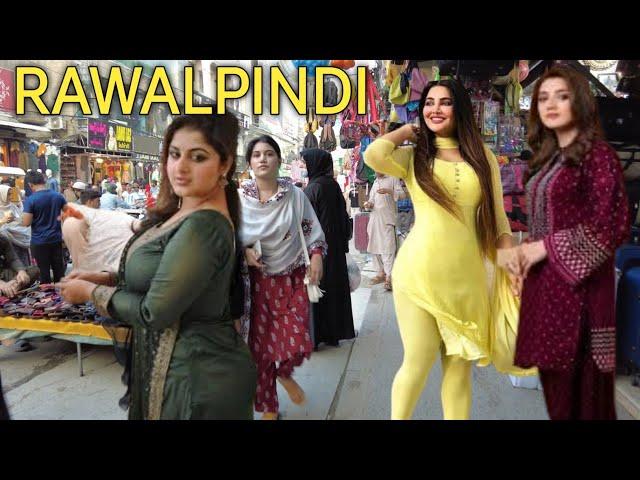 The most popular bazaar in Rawalpindi walking tour 4k/2024