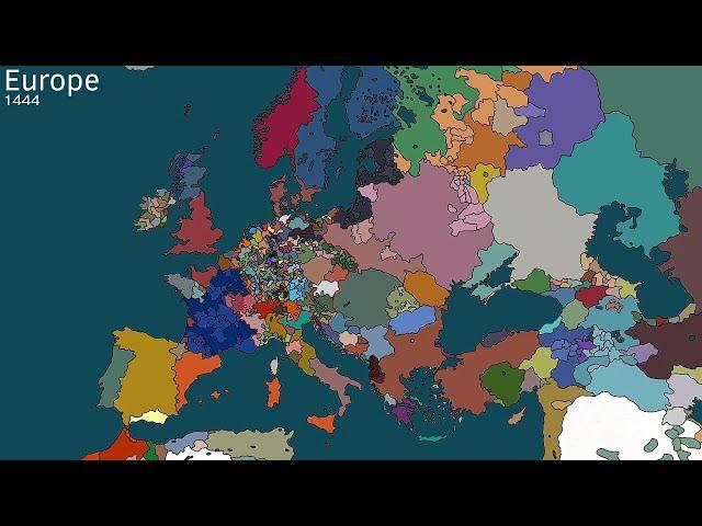 Europe 1444 Map Timelapse (Speedart)