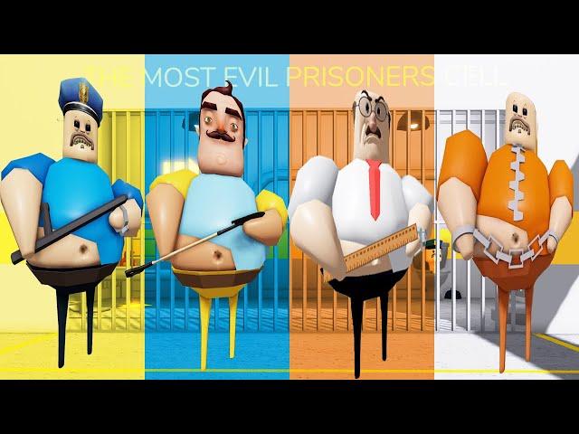 Teacher vs Police vs Prisoner Hello Neighbor BARRY PRISON RUN GREAT SCHOOL BREAKOUT Roblox All Boss