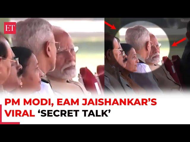 PM Modi, EAM Jaishankar’s viral ‘secret talk’ ahead of Prez Muizzu ceremonial reception