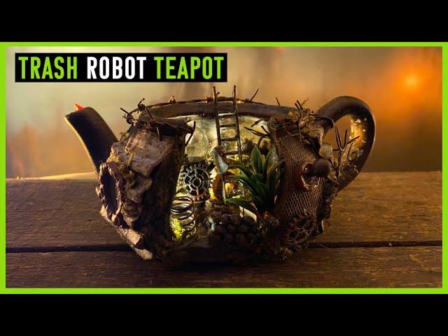 DIY Miniature Robot Factory out of a Teapot