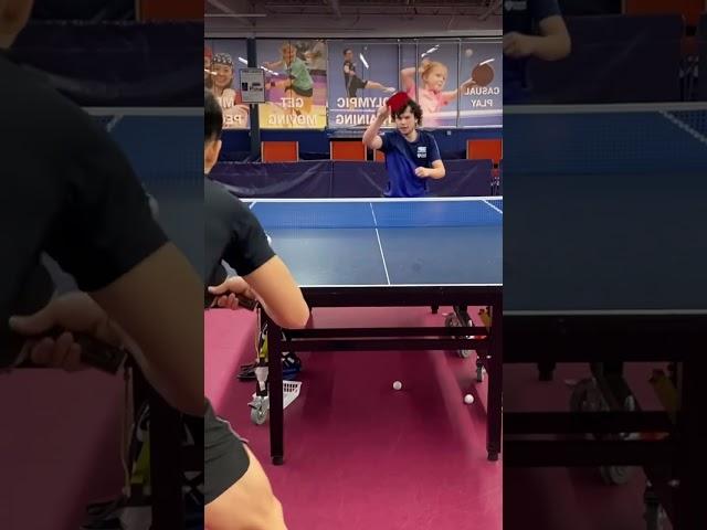 Luke Chilson Training at the Samson Dubina Table Tennis Academy