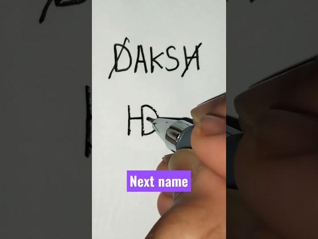 # DAKSH name logo # Design # Next name #shorts # By Rajbir