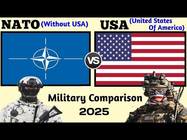 NATO (Without USA) vs USA Military Power Comparison 2025 | NATO vs USA military power 2025