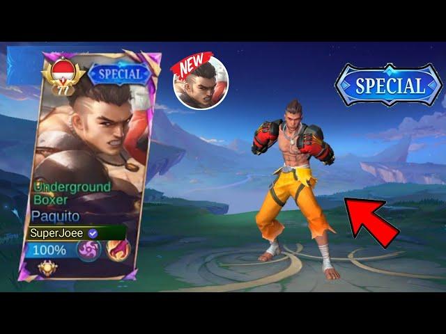 PAQUITO NEW SKIN SPECIAL (UNDERGROUND BOXER) IS FINALLY HERE! | PAQUITO GAMEPLAY | MLBB