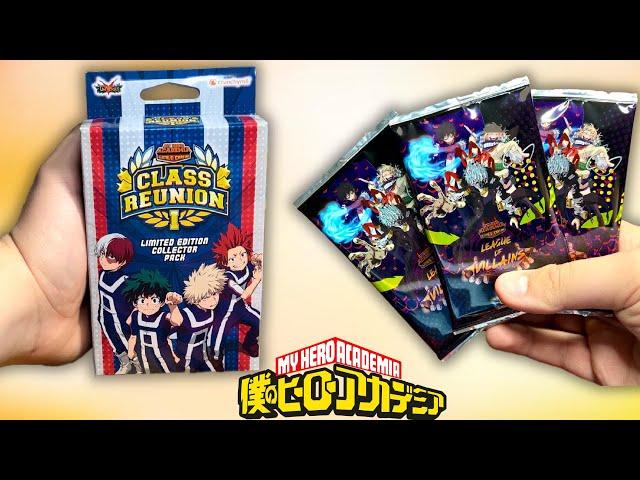 MY HERO ACADEMIA CARDS! OPENING THREE CLASS REUNION LIMITED EDITION UNIVERSUS COLLECTORS BOXES!