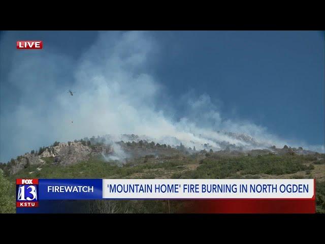 'Mountain Home Fire' burning above North Ogden