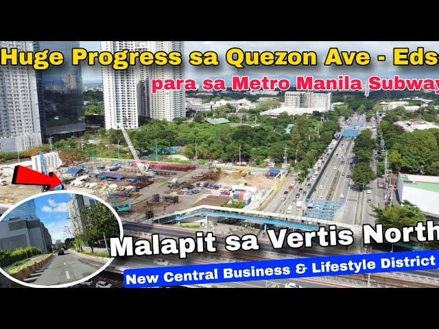 Huge Development in Quezon City Metro Manila Subway Quezon Ave Station - Vertis North