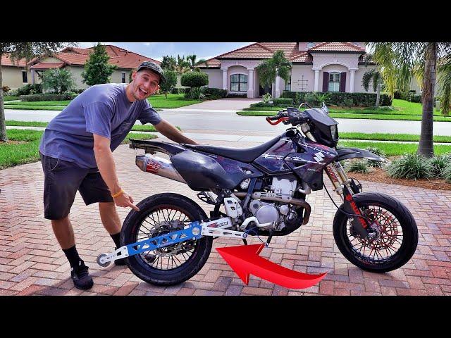 WHEELIE BAR ON THE SUPERMOTO!